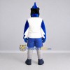 Custom Blue and White Blue Jay Character in Sportswear Mascot Costume Adult Full Body Suit for Sports Events Custom Blue and White Blue Jay Character in Sportswear Mascot Costume Adult Full Body Suit for Sports Events