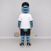 Custom Blue and Black Bird Character in Streetwear Mascot Costume Adult Full Body Suit for Theme Parties Custom Blue and Black Bird Character in Streetwear Mascot Costume Adult Full Body Suit for Theme Parties
