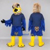 Custom Blue and Tan Eagle Character in Sportswear Mascot Costume Adult Full Body Suit for Sports Events Custom Blue and Tan Eagle Character in Sportswear Mascot Costume Adult Full Body Suit for Sports Events