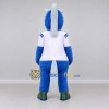 Custom Blue and White Unicorn Character in a Jersey Mascot Costume Adult Full Body Suit for Sports Events Custom Blue and White Unicorn Character in a Jersey Mascot Costume Adult Full Body Suit for Sports Events