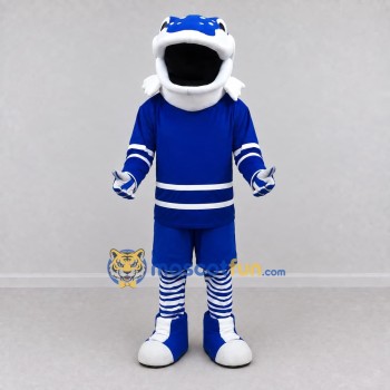 Custom White and Blue Bird Character in Sportswear Mascot Costume Adult Full Body Suit for Sports Events Custom White and Blue Bird Character in Sportswear Mascot Costume Adult Full Body Suit for Sports Events