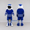 Custom White and Blue Bird Character in Sportswear Mascot Costume Adult Full Body Suit for Sports Events Custom White and Blue Bird Character in Sportswear Mascot Costume Adult Full Body Suit for Sports Events