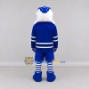 Custom White and Blue Bird Character in Sportswear Mascot Costume Adult Full Body Suit for Sports Events Custom White and Blue Bird Character in Sportswear Mascot Costume Adult Full Body Suit for Sports Events
