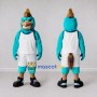 Custom Teal and Brown Toothy Bird Character in Sportswear Mascot Costume Adult Full Body Suit for Sports Events