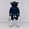 Custom Navy and White Owl Character in Sportswear Mascot Costume Adult Full Body Suit for Sports Events