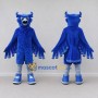Custom Blue and Gray Owl Character Mascot Costume Adult Full Body Suit for Sports Events