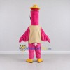 Custom Pink and Cream Flamingo Character in a Vest Mascot Costume Adult Full Body Suit for Summer Events Custom Pink and Cream Flamingo Character in a Vest Mascot Costume Adult Full Body Suit for Summer Events