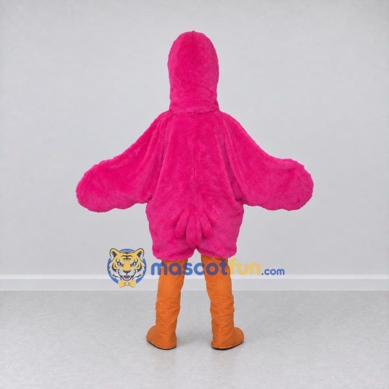 Custom Pink and Orange Flamingo Character Mascot Costume Adult Full Body Suit for Summer Events Custom Pink and Orange Flamingo Character Mascot Costume Adult Full Body Suit for Summer Events