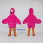 Custom Pink and Orange Flamingo Character Mascot Costume Adult Full Body Suit for Summer Events