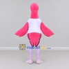 Custom Pink and White Flamingo Character in a Jersey Mascot Costume Adult Full Body Suit for Sports Events Custom Pink and White Flamingo Character in a Jersey Mascot Costume Adult Full Body Suit for Sports Events