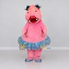 Custom Pink and Blue Hippo Ballerina Character Mascot Costume Adult Full Body Suit for Dance Events Custom Pink and Blue Hippo Ballerina Character Mascot Costume Adult Full Body Suit for Dance Events