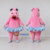 Custom Pink and Blue Hippo Ballerina Character Mascot Costume Adult Full Body Suit for Dance Events Custom Pink and Blue Hippo Ballerina Character Mascot Costume Adult Full Body Suit for Dance Events
