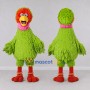 Custom Green and Orange Bird Character Mascot Costume Adult Full Body Suit for School Events
