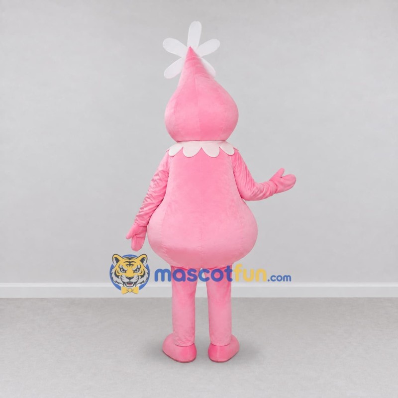 Custom Pink and White Flower Sprite Character Mascot Costume Adult Full Body Suit for Garden Events Custom Pink and White Flower Sprite Character Mascot Costume Adult Full Body Suit for Garden Events