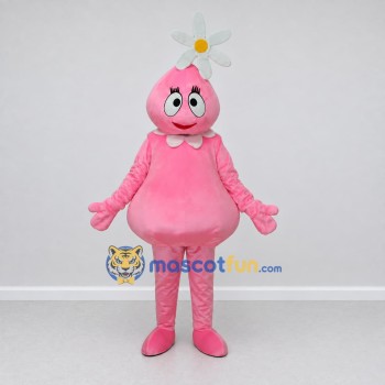 Custom Pink and White Flower Sprite Character Mascot Costume Adult Full Body Suit for Garden Events Custom Pink and White Flower Sprite Character Mascot Costume Adult Full Body Suit for Garden Events