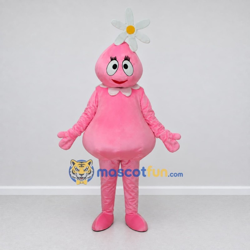 Custom Pink and White Flower Sprite Character Mascot Costume Adult Full Body Suit for Garden Events Custom Pink and White Flower Sprite Character Mascot Costume Adult Full Body Suit for Garden Events