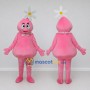 Custom Pink and White Flower Sprite Character Mascot Costume Adult Full Body Suit for Garden Events