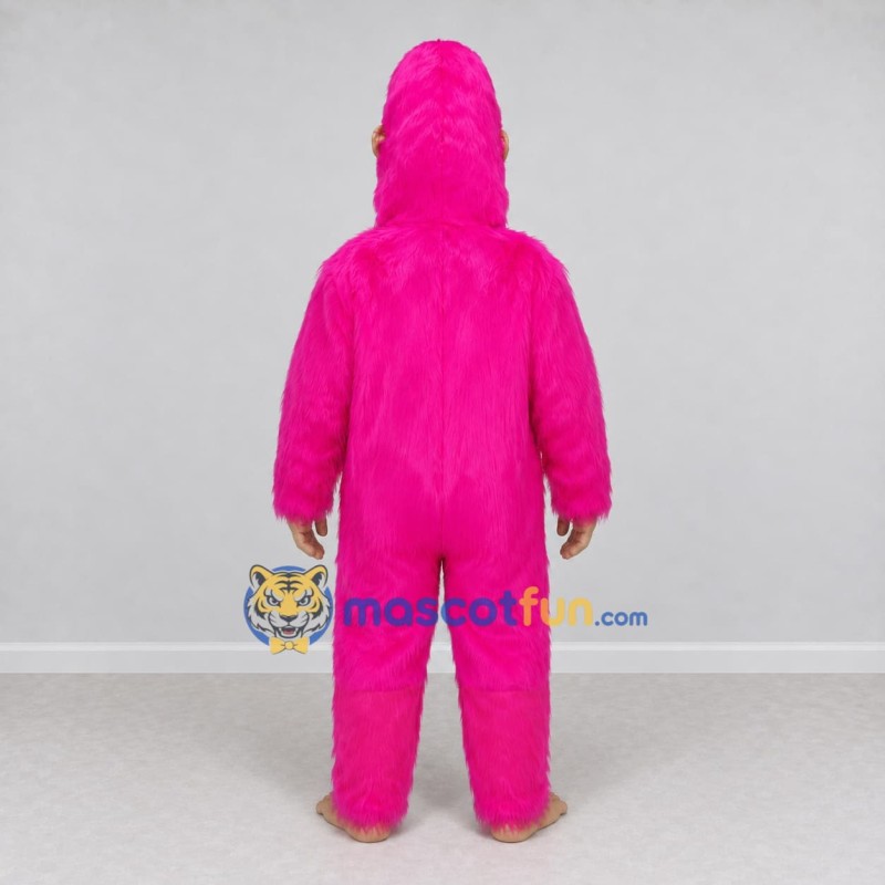 Custom Pink and Tan Gorilla Character Mascot Costume Adult Full Body Suit for Theme Parties Custom Pink and Tan Gorilla Character Mascot Costume Adult Full Body Suit for Theme Parties