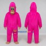 Custom Pink and Tan Gorilla Character Mascot Costume Adult Full Body Suit for Theme Parties
