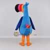 Custom Blue and Orange Toucan Character Mascot Costume Adult Full Body Suit for Wildlife Events