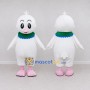 Custom White and Pink Bird Character with a Ruffled Collar Mascot Costume Adult Full Body Suit for School Events