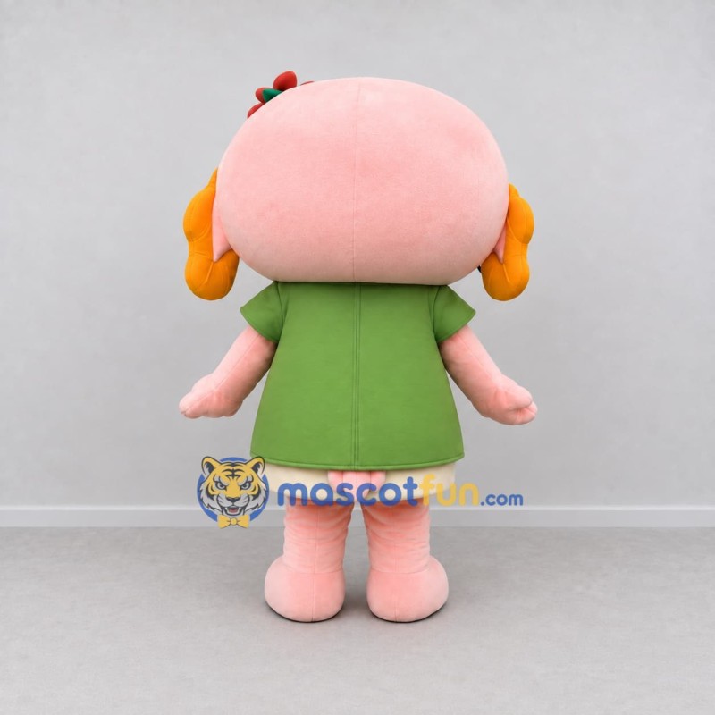 Custom Pink and Green Duck-Billed Fantasy Character Mascot Costume Adult Full Body Suit for Theme Parties