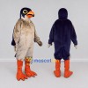 Custom Navy and Cream Bird Character Mascot Costume Adult Full Body Suit for Wildlife Events Custom Navy and Cream Bird Character Mascot Costume Adult Full Body Suit for Wildlife Events