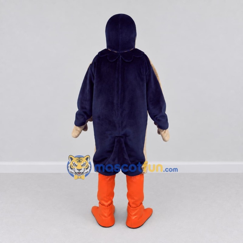 Custom Navy and Cream Bird Character Mascot Costume Adult Full Body Suit for Wildlife Events Custom Navy and Cream Bird Character Mascot Costume Adult Full Body Suit for Wildlife Events