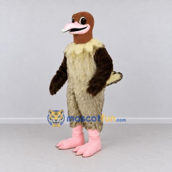 Custom Brown and Cream Ostrich Character Mascot Costume Adult Full Body Suit for Wildlife Events Custom Brown and Cream Ostrich Character Mascot Costume Adult Full Body Suit for Wildlife Events