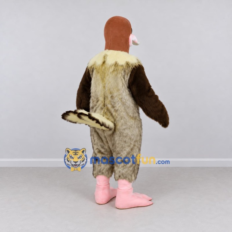 Custom Brown and Cream Ostrich Character Mascot Costume Adult Full Body Suit for Wildlife Events Custom Brown and Cream Ostrich Character Mascot Costume Adult Full Body Suit for Wildlife Events