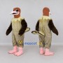 Custom Brown and Cream Ostrich Character Mascot Costume Adult Full Body Suit for Wildlife Events