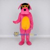 Custom Pink and Yellow Dog Character with Sunglasses Mascot Costume Adult Full Body Suit for Theme Parties Custom Pink and Yellow Dog Character with Sunglasses Mascot Costume Adult Full Body Suit for Theme Parties