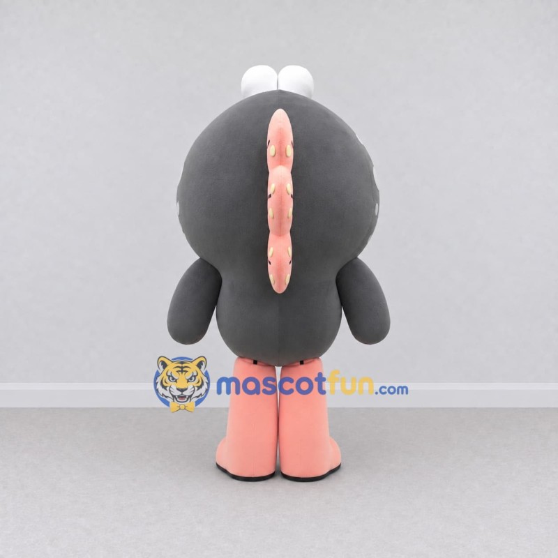 Custom Gray and Pink Round Monster Character Mascot Costume Adult Full Body Suit for Theme Parties Custom Gray and Pink Round Monster Character Mascot Costume Adult Full Body Suit for Theme Parties