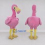 Custom Pink and Yellow Flamingo Character Mascot Costume Adult Full Body Suit for Summer Events