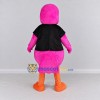 Custom Pink and Black Flamingo Character in a T-Shirt Mascot Costume Adult Full Body Suit for Summer Events Custom Pink and Black Flamingo Character in a T-Shirt Mascot Costume Adult Full Body Suit for Summer Events