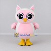 Custom White and Pink Owl Character Mascot Costume Adult Full Body Suit for School Events Custom White and Pink Owl Character Mascot Costume Adult Full Body Suit for School Events
