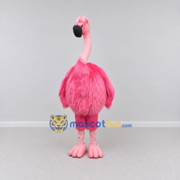 Custom Pink and Black Flamingo Character Mascot Costume Adult Full Body Suit for Summer Events Custom Pink and Black Flamingo Character Mascot Costume Adult Full Body Suit for Summer Events