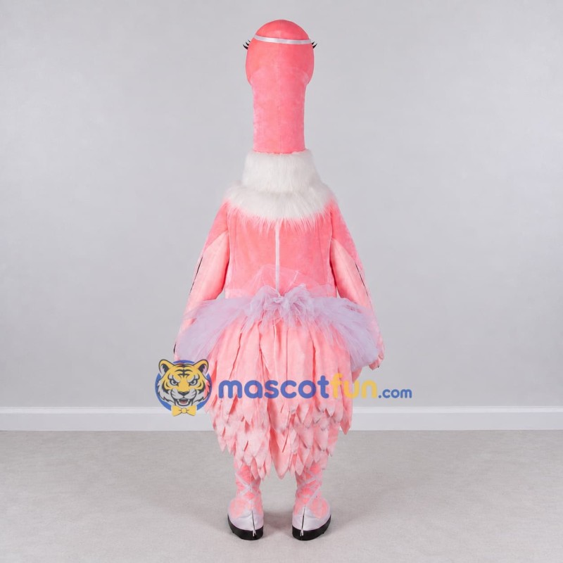 Custom Pink and White Flamingo Ballerina Character Mascot Costume Adult Full Body Suit for Dance Events Custom Pink and White Flamingo Ballerina Character Mascot Costume Adult Full Body Suit for Dance Events