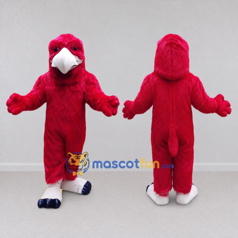 Custom Red and White Bird Character Mascot Costume Adult Full Body Suit for School Events Custom Red and White Bird Character Mascot Costume Adult Full Body Suit for School Events