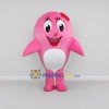 Custom Pink and White Dolphin Character Mascot Costume Adult Full Body Suit for Ocean Events Custom Pink and White Dolphin Character Mascot Costume Adult Full Body Suit for Ocean Events