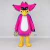 Custom Pink and Blue Owl Character with a Cape Mascot Costume Adult Full Body Suit for Theme Parties Custom Pink and Blue Owl Character with a Cape Mascot Costume Adult Full Body Suit for Theme Parties