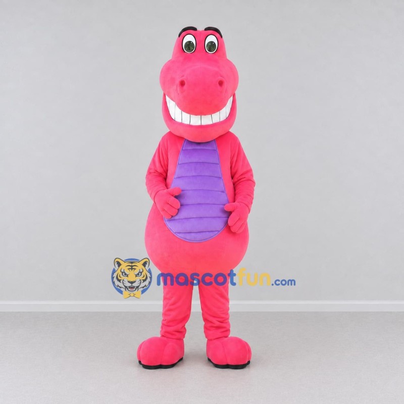 Custom Pink and Purple Dinosaur Character Mascot Costume Adult Full Body Suit for Dinosaur Events Custom Pink and Purple Dinosaur Character Mascot Costume Adult Full Body Suit for Dinosaur Events