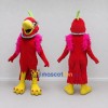 Custom Red and Pink Parrot Character with a Necklace Mascot Costume Adult Full Body Suit for Summer Events