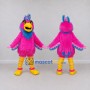 Custom Pink and Blue Crested Bird Character Mascot Costume Adult Full Body Suit for Theme Parties