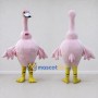 Custom Pink and Yellow Flamingo Character Mascot Costume Adult Full Body Suit for Summer Events