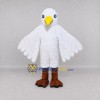 Custom White and Gray Seabird Character Mascot Costume Adult Full Body Suit for Ocean Events Custom White and Gray Seabird Character Mascot Costume Adult Full Body Suit for Ocean Events