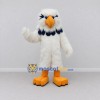 Custom White and Navy Owl Character Mascot Costume Adult Full Body Suit for School Events Custom White and Navy Owl Character Mascot Costume Adult Full Body Suit for School Events