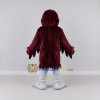 Custom Burgundy and White Owl Character Mascot Costume Adult Full Body Suit for Sports Events