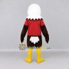 Custom Brown and White Eagle Character in a Red Shirt Mascot Costume Adult Full Body Suit for Sports Events Custom Brown and White Eagle Character in a Red Shirt Mascot Costume Adult Full Body Suit for Sports Events