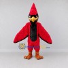 Custom Red and Black Cardinal Character Mascot Costume Adult Full Body Suit for Wildlife Events